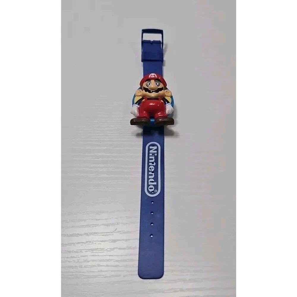 1980s Vintage Nintendo Super Mario Watch Blue Band New Battery Works Looks Great
